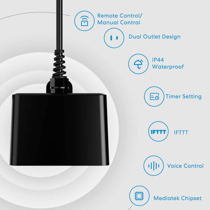 Meross Outdoor Smart Plug, MSS620SHK (EU Version)