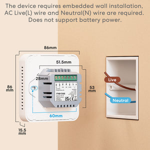Meross Smart Thermostat für elektrische Fußbodenheizung, MTS200HK 