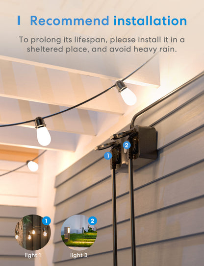 Meross Outdoor Smart Plug, MSS620 (UK Version)