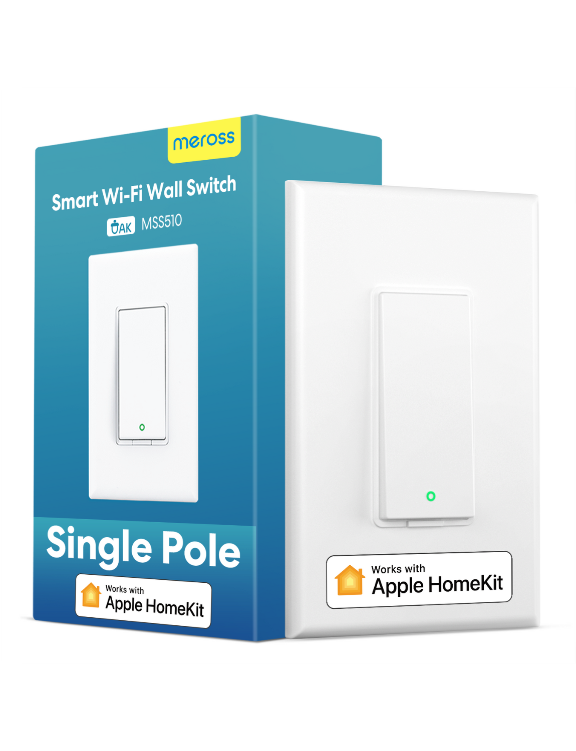 Meross Homekit Diy Smart Switch, wifi Smart Switches, paquete de 1/2/3/4/6,  soporte Siri, Apple Homekit, Alexa, Google Assistant