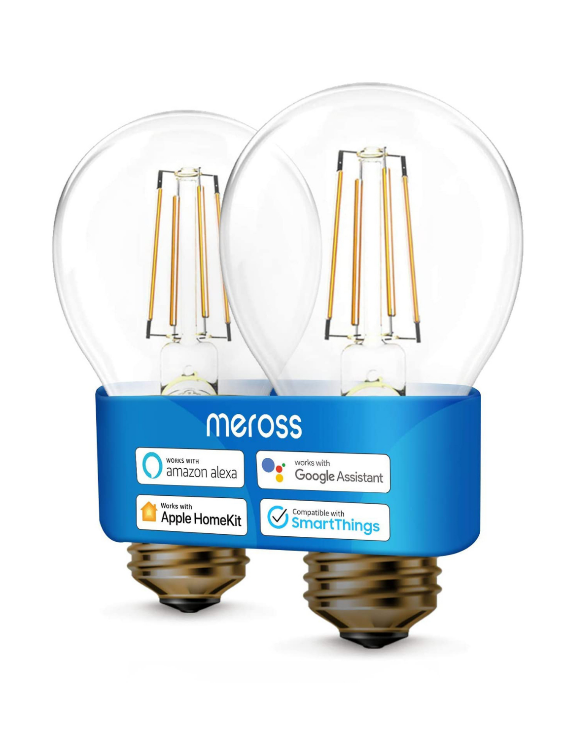 Meross Smart LED-Glühbirne, MSL100HK, 2er-Pack (EU-Version)