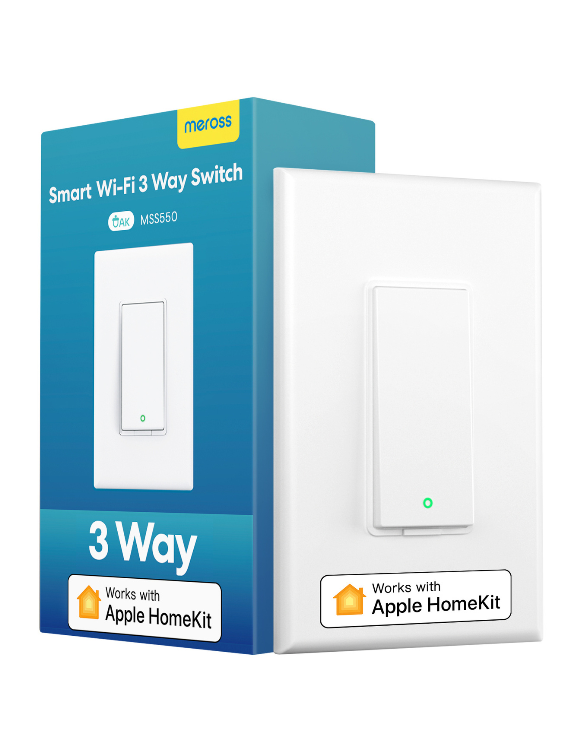 Meross 3 Way Smart Light Switch, MSS550XHK (US/CA Version)