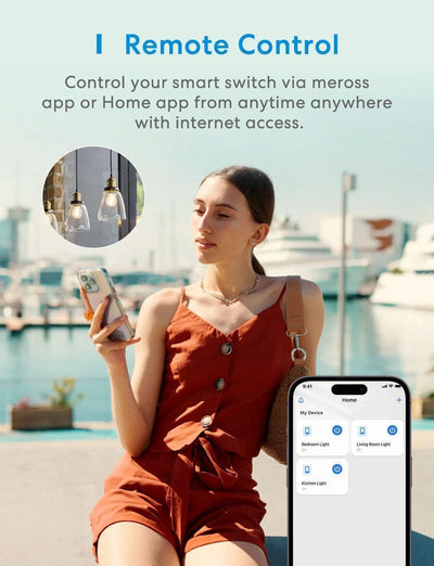 Meross Single Pole Smart Light Switch, MSS510HK (US/CA Version)