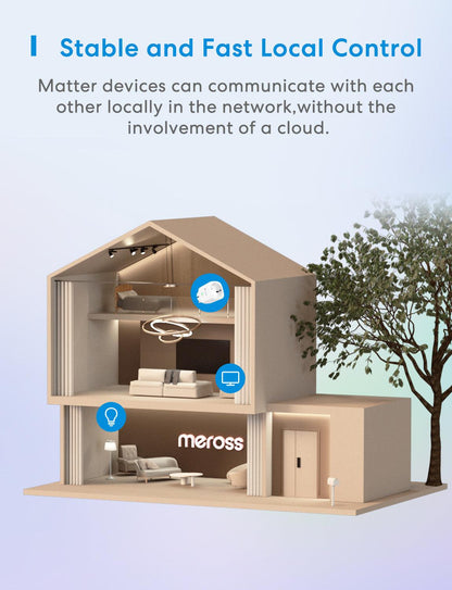 Meross Matter Smart Plug with Energy Monitor, MSS315MA, 2 Pack (EU Version)