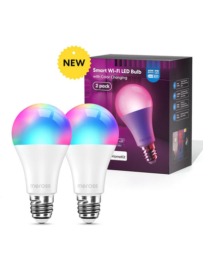 Meross Smart LED Light Bulb Pro, MSL120DAHK, 2 Pack(E26/E27 Base)