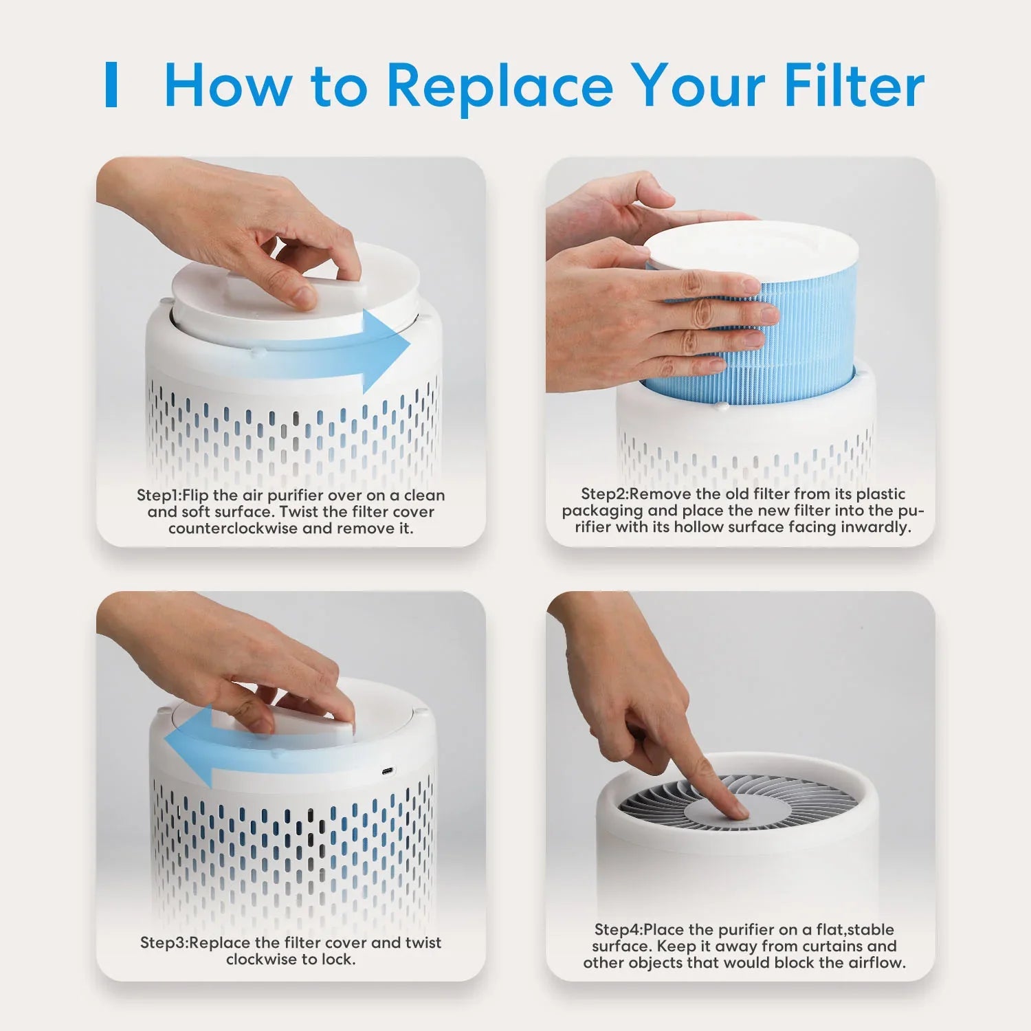 Meross 3-Stage H13 HEPA Filter, MHF100