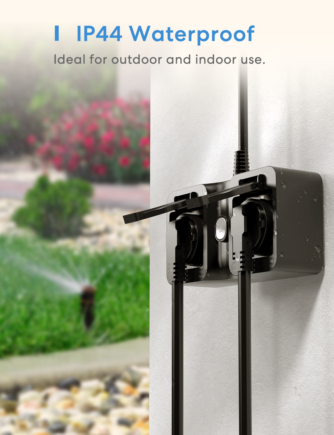 Wireless Smart Plug Socket EU Standard Waterproof Outdoor Outlet