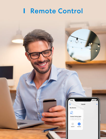 Meross Outdoor Smart Plug, MSS620 (UK Version)