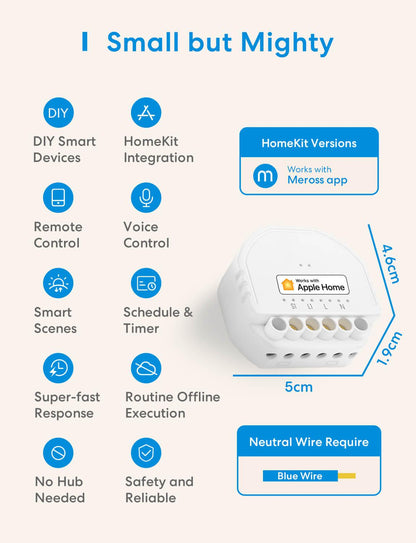 Meross Smart Wi-Fi In-Wall Switch, MSS810HK