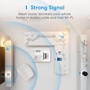 Meross Whole Home Mesh WiFi System, MMW120, 2 Pack