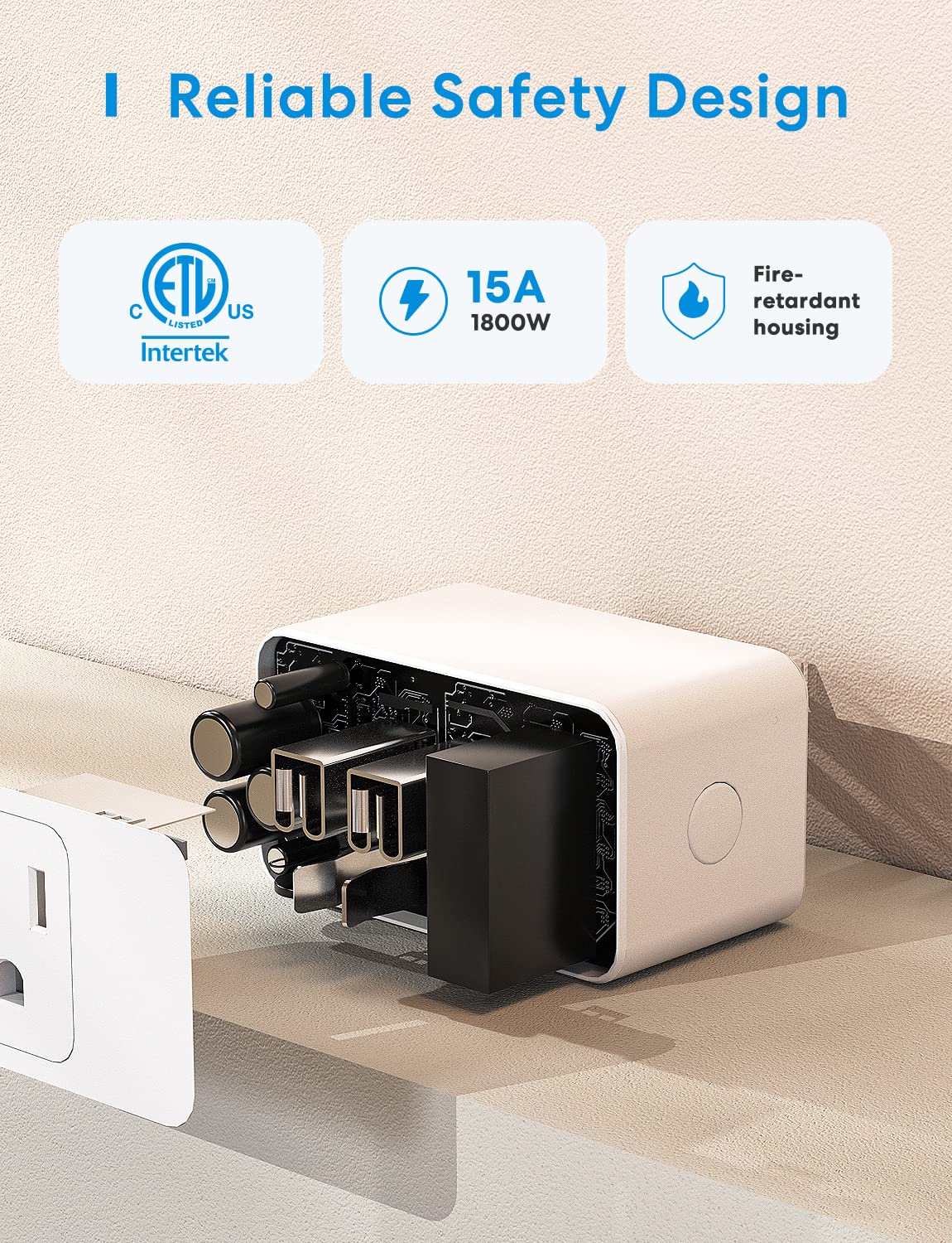 Smart Wifi 15A Wall Plug